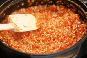 Pampered Chef Paella vermischt