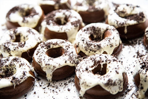 Pampered Chef Oreo-Donuts fertig gebacken