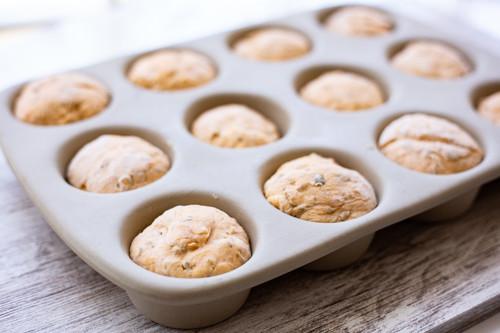 Pampered Chef mediterrane Muffin-Brötchen Teiglinge in 12er Snack