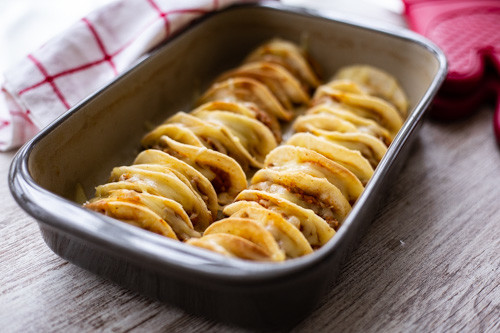 Pampered Chef Mini-Tacos nach dem Backen in Ofenhexe