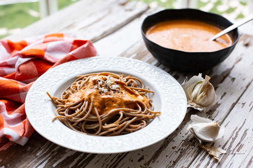 Thermomix Nudeln mit Schafskäsesauce