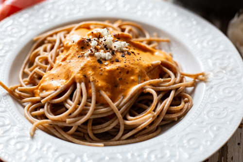 Thermomix Nudeln mit Schafskäsesauce