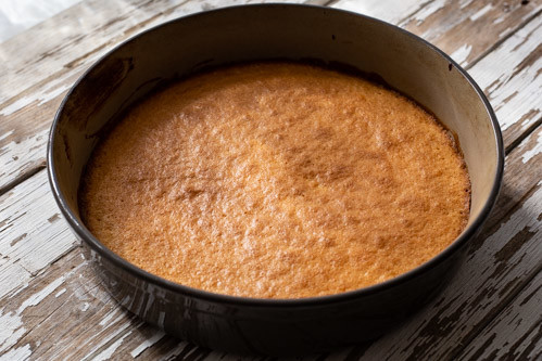 Pampered Chef Spiegeleikuchen Boden ausgebacken