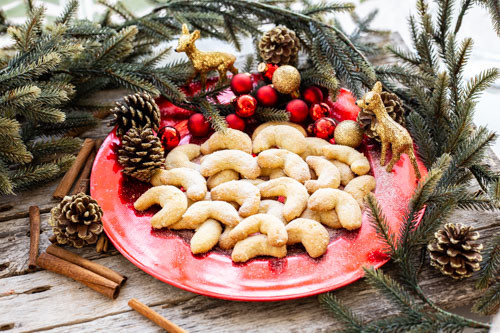 Pampered Chef Vanillekipferl mit Vanillezucker bestäubt