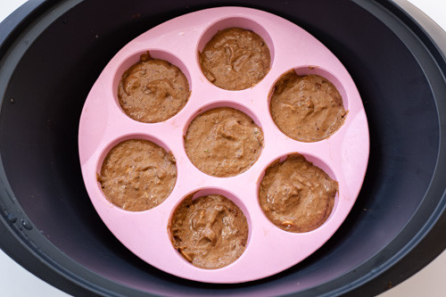Muffinteig in der Silikon-Muffinform