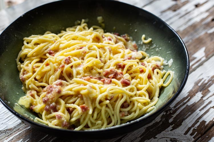 Ein schnelles Nudelgericht im Thermomix sind die Spaghetti Carbonara