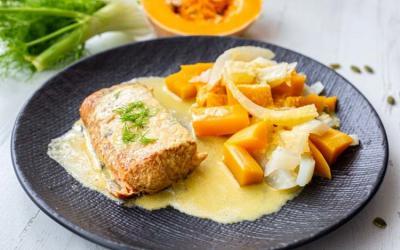 Lachs Fenchel Kürbis mit dem Thermomix