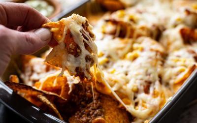 Nachos in der mittleren Ofenhexe