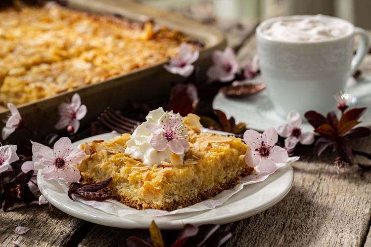 Pampered Chef Apfelkuchen angerichtet