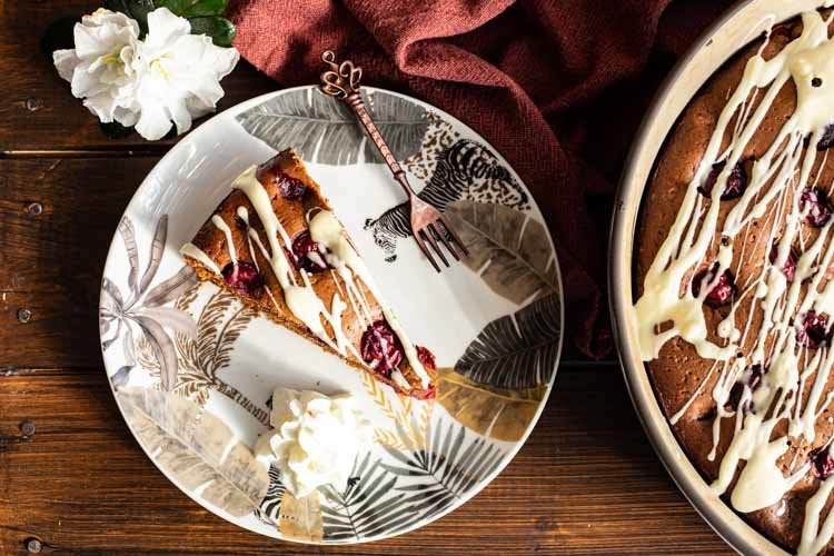 Pampered Chef Schoko-Kirsch-Kuchen von oben