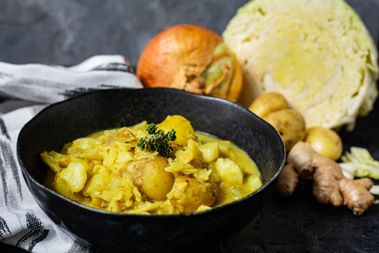 Wirsing-Kartoffel-Curry im Thermomix - gut sättigendes Mittagsgericht