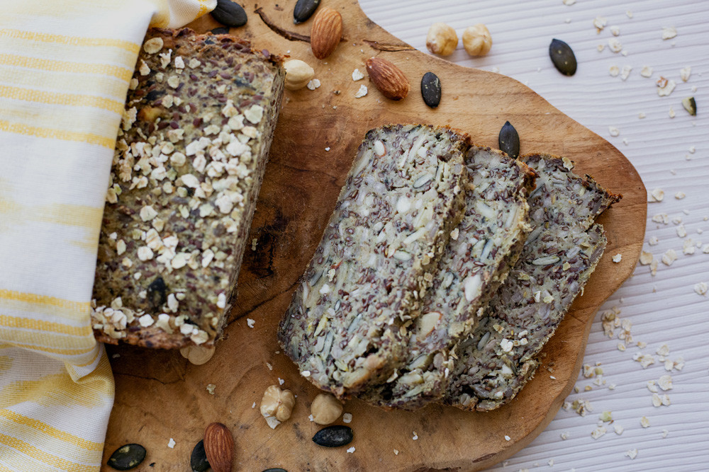 Pampered Chef Kernbeißer-Brot von oben angeschnitten