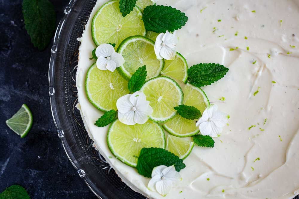 Thermomix Limetten-Cheesecake von oben