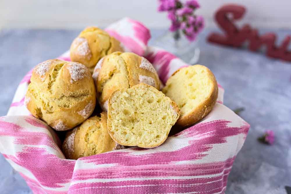 Thermomix Quarkbrötchen aufgeschnitten