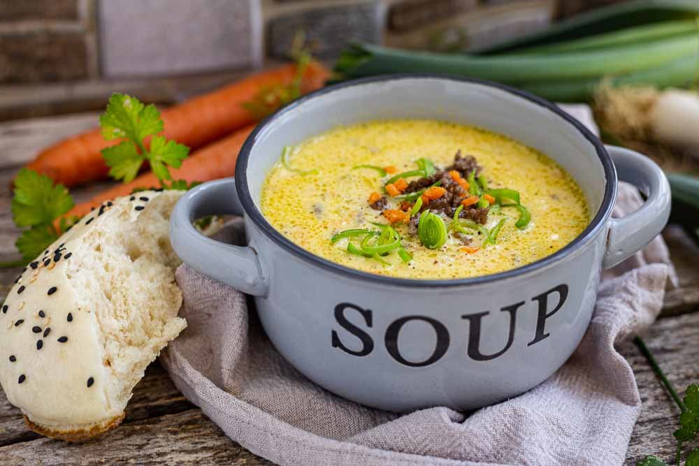 Hack-Lauch-Käse-Suppe mit dem Thermomix