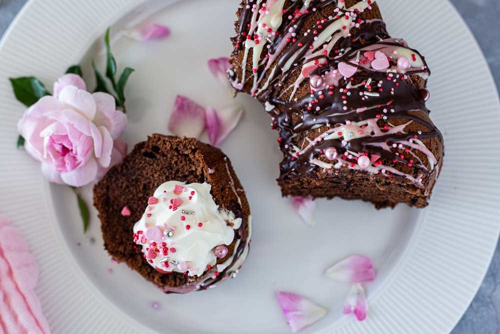 Pampered Chef Kranzform Rotweinkuchen von oben