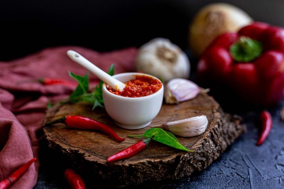 Scharfe ChiliPaste im Thermomix selbst hergestellt