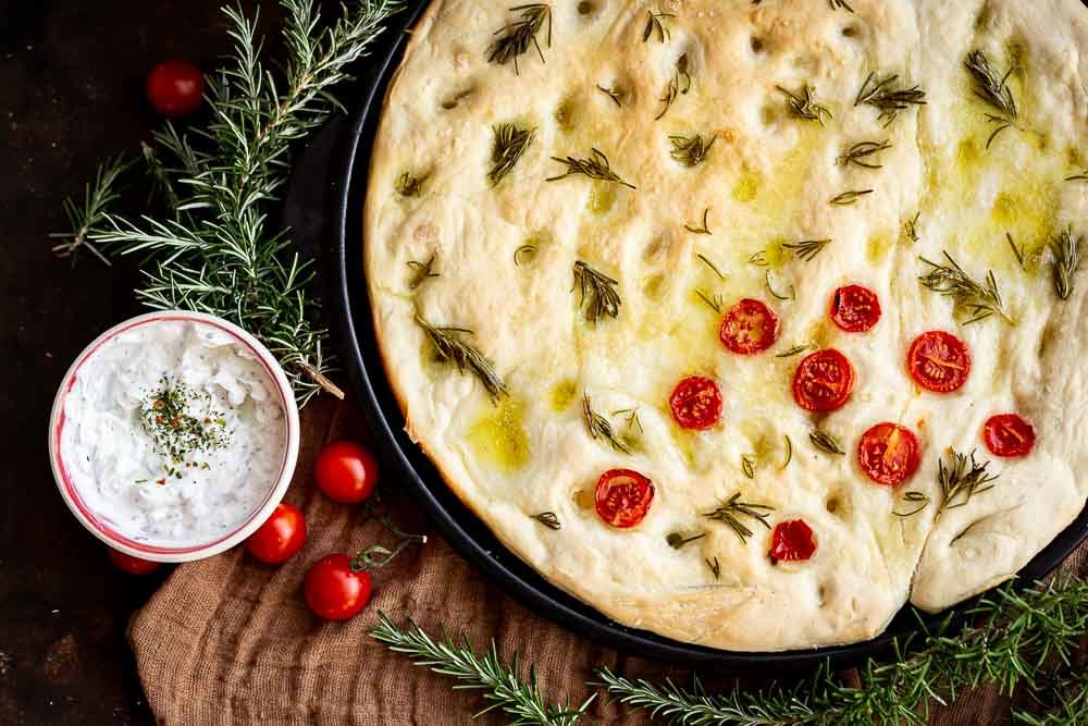 Pampered Chef Focaccia Teig nach Gehzeit