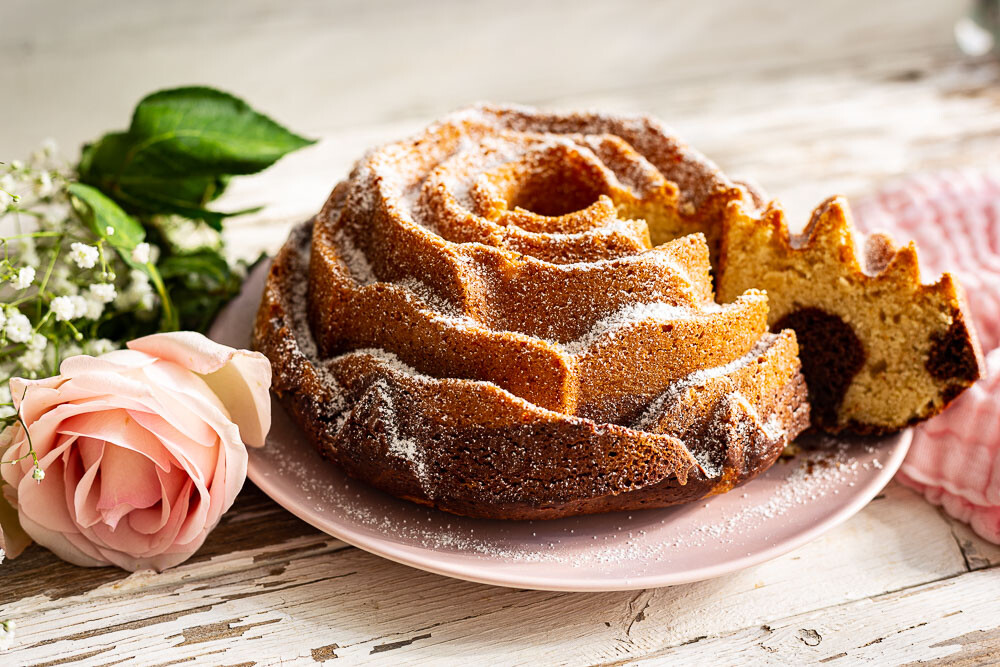 veganer Marmorkuchen von oben Thermomix