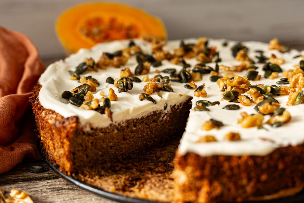 Pampered Chef Kürbiskuchen mit Topping und Salted Caramel Sirup