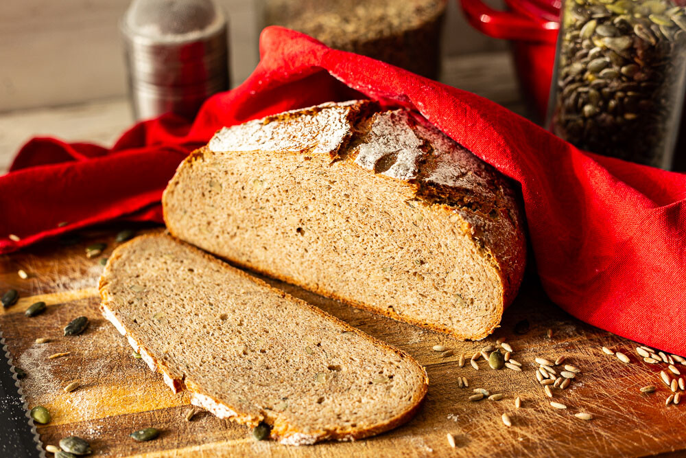 Pampered Chef Roggenmischbrot Dortmund angeschnitten