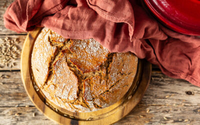 Emmervollkorn-Roggen-Mischbrot Soest mit Thermomix und gusseisernem Topf