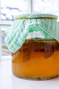Aufgegossener Kombucha